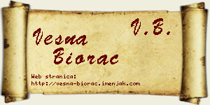 Vesna Biorac vizit kartica